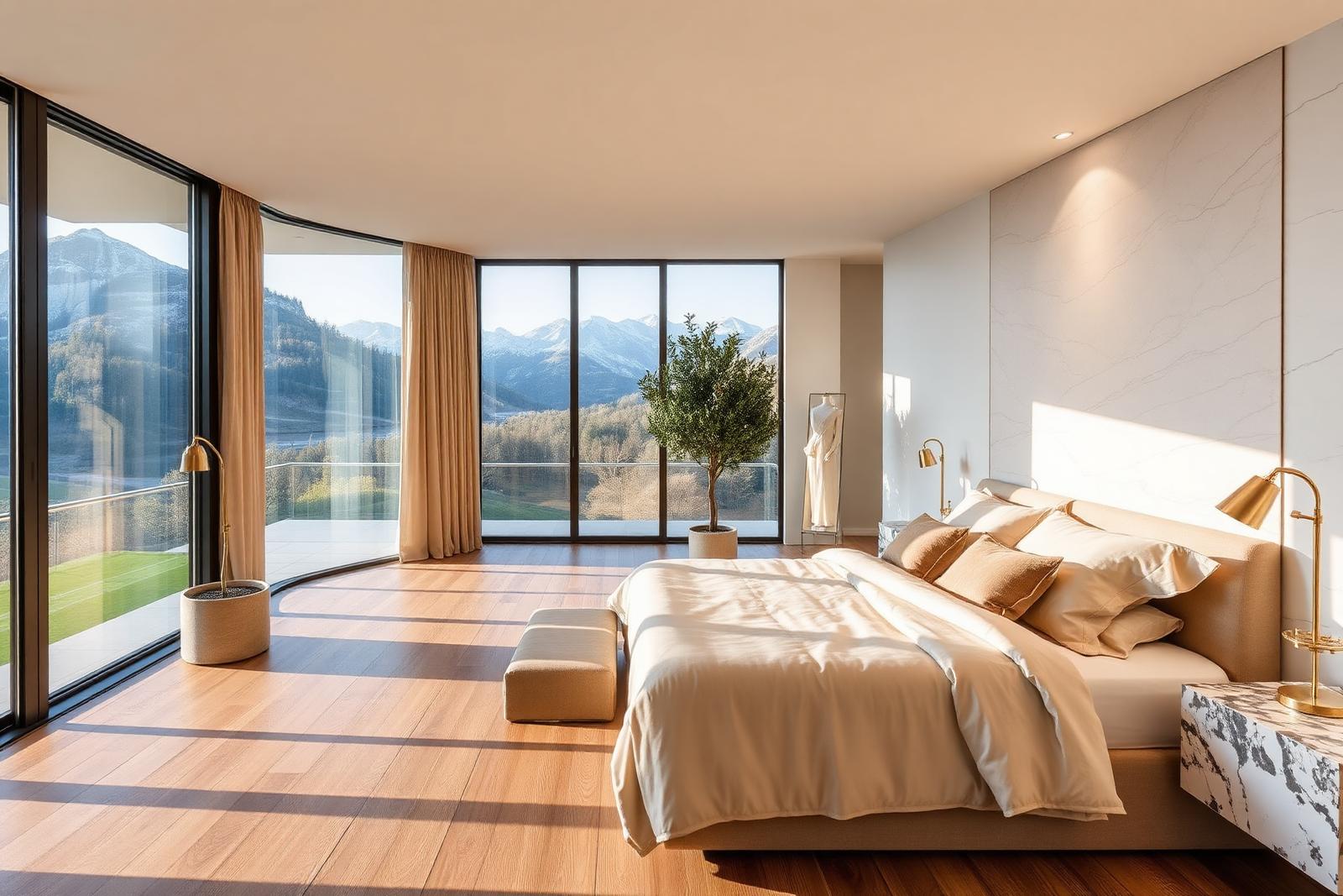 Bedroom with garden view